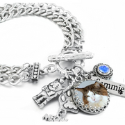 cat photo charm bracelet