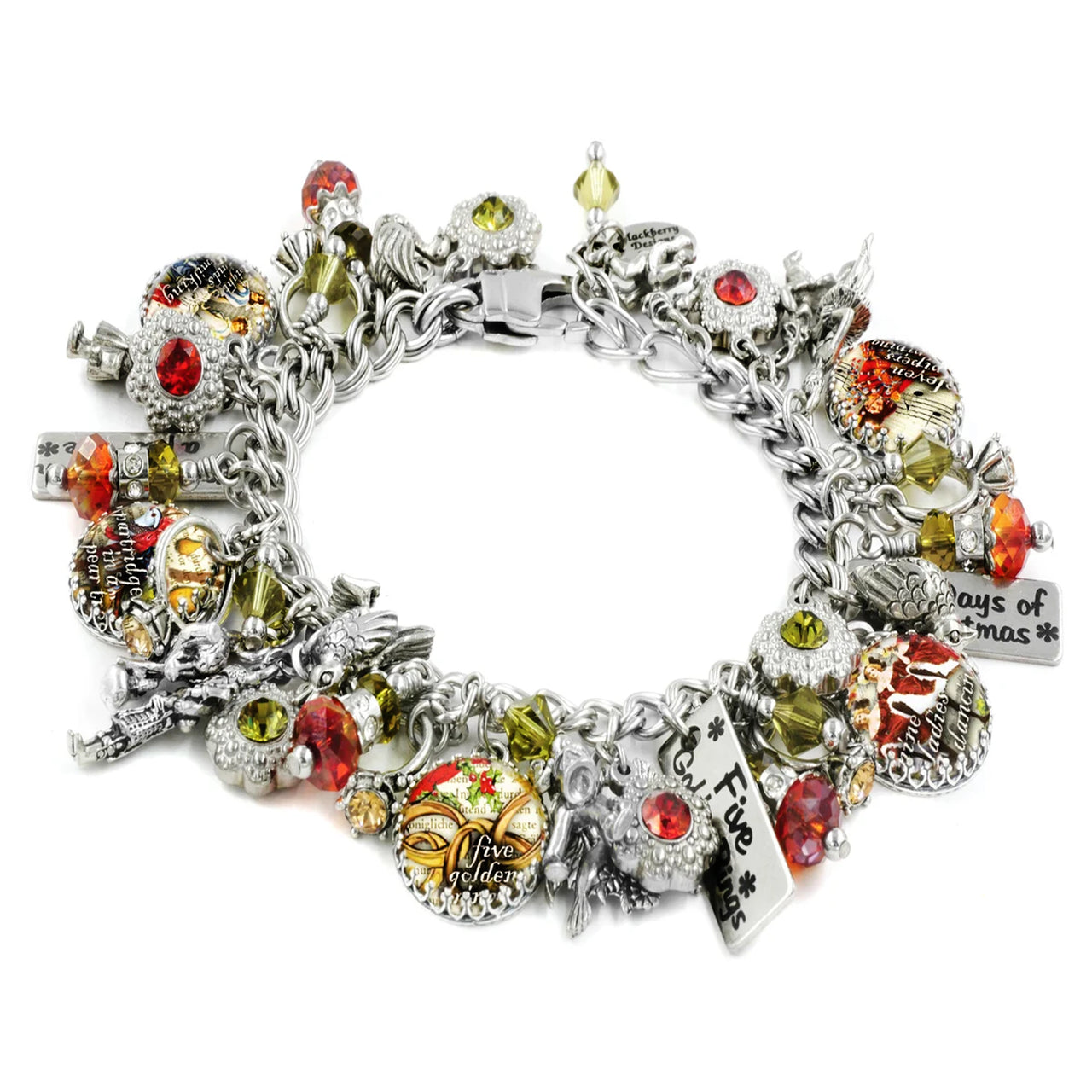 twelve days of christmas, charm bracelet, 12 days