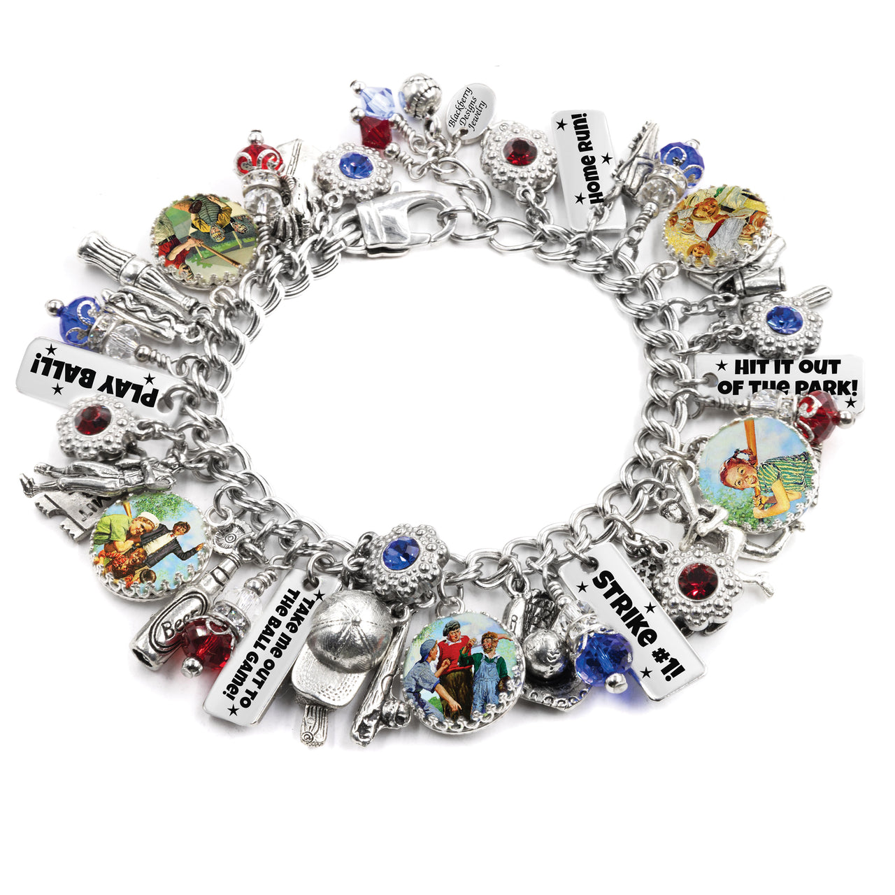 baseball charm bracelet