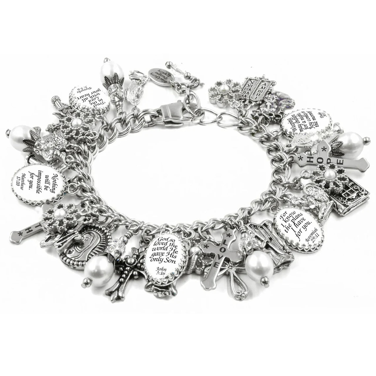 Bible Verse charm bracelet gift for women