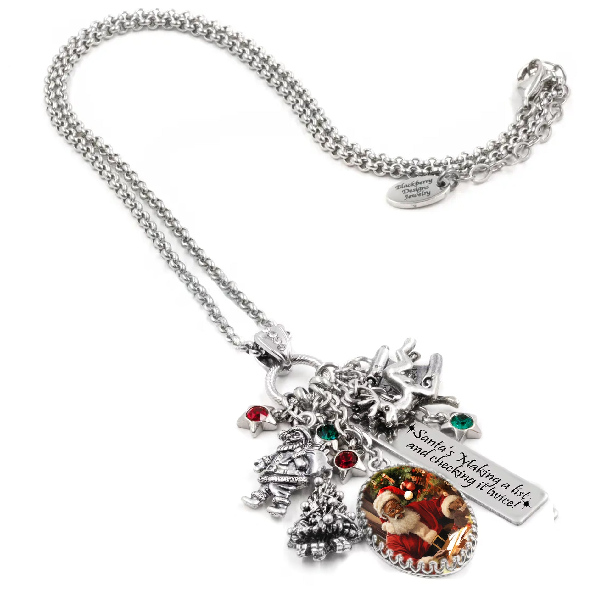 Kwanzaa Gifts, African American Santa Jewelry