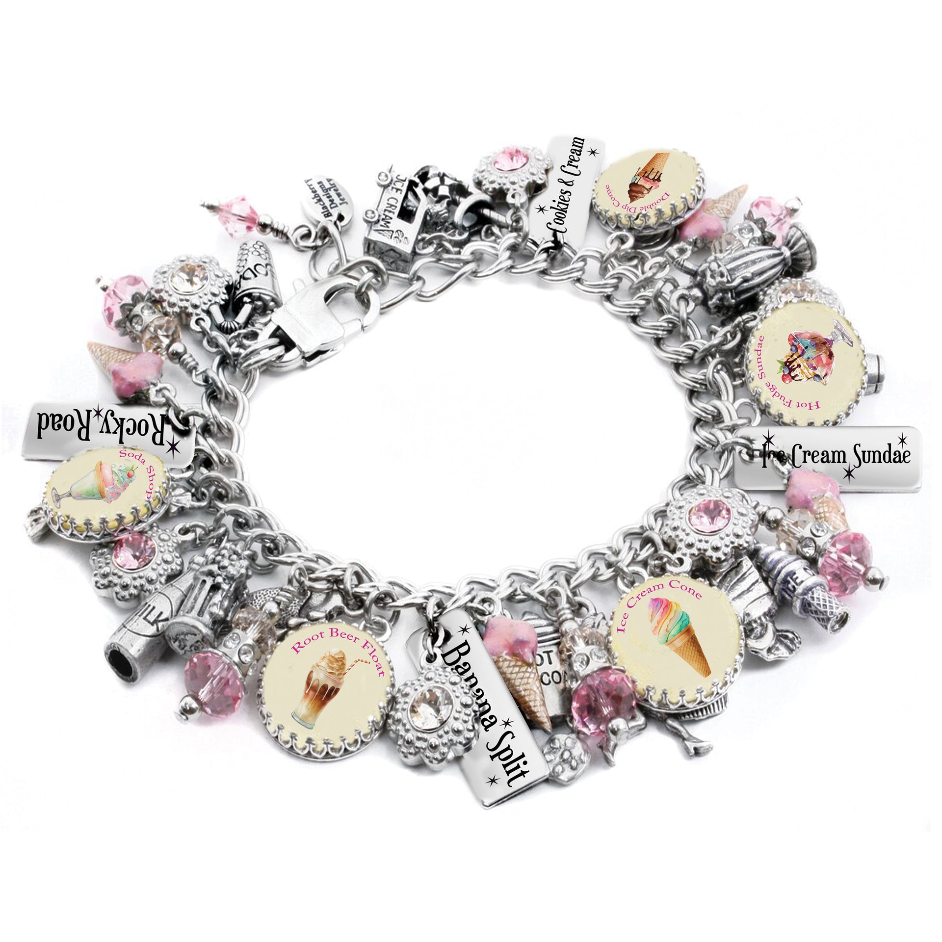 ice cream charm bracelet