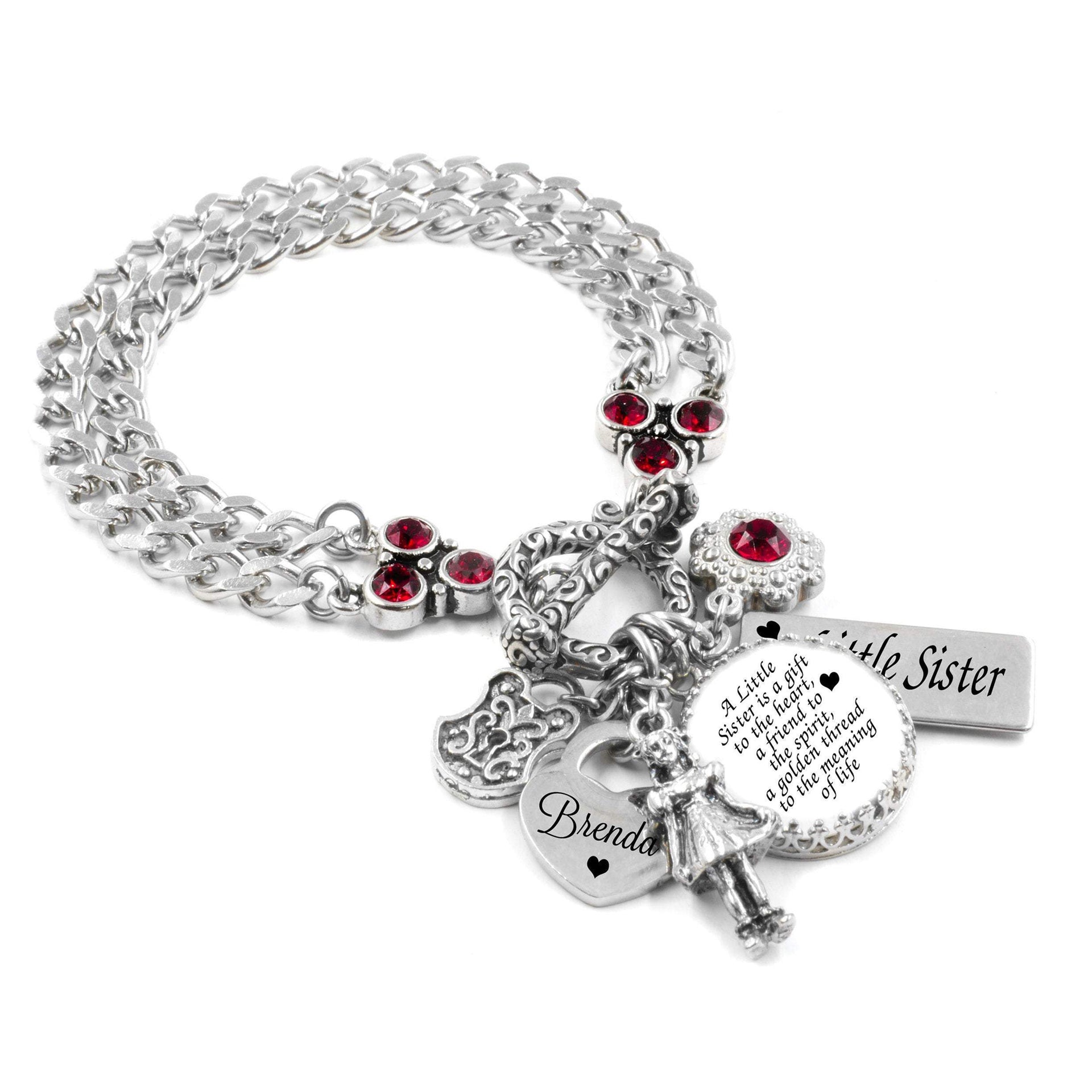 stainless steel bracelets with crystals quotes and personalized