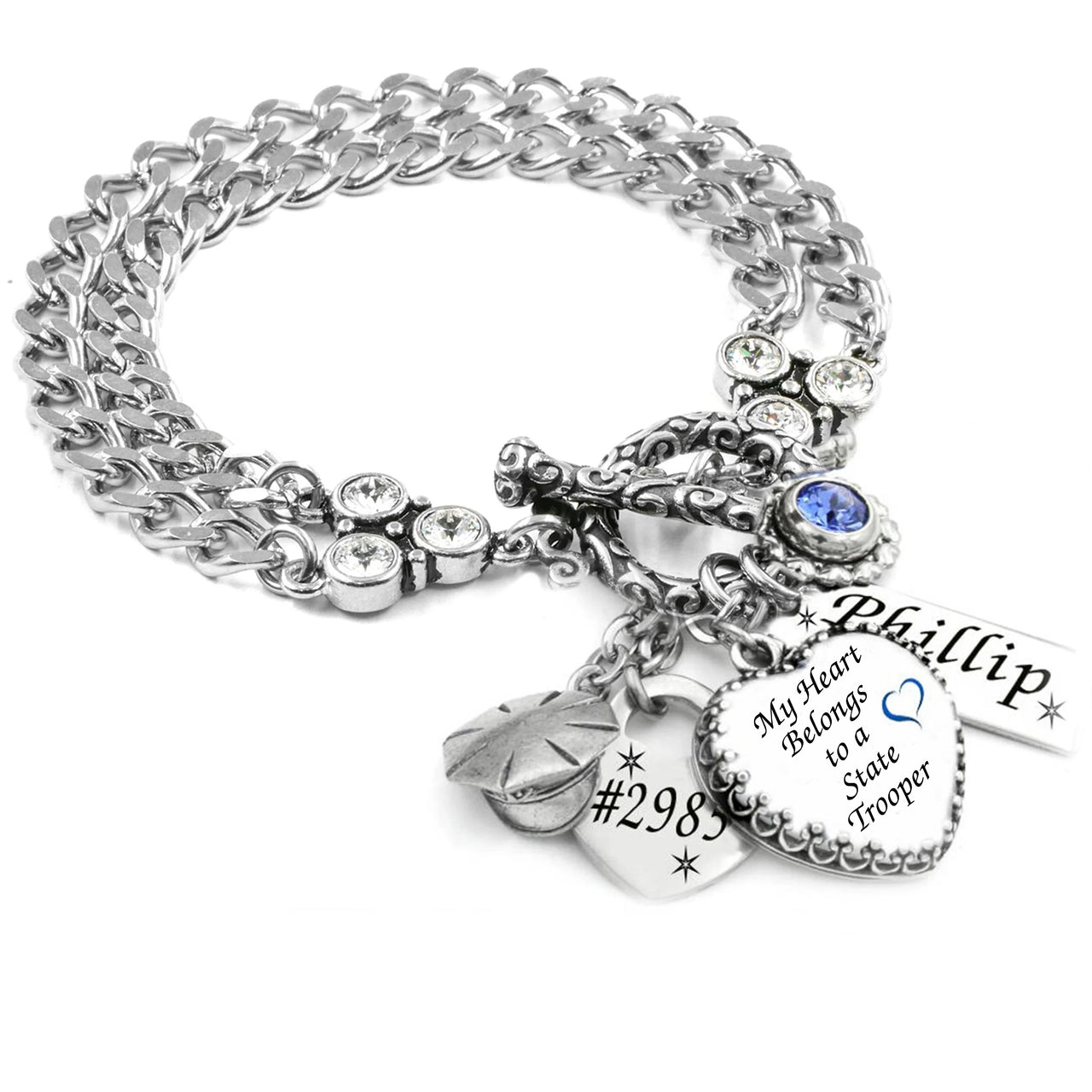 state trooper charm bracelet