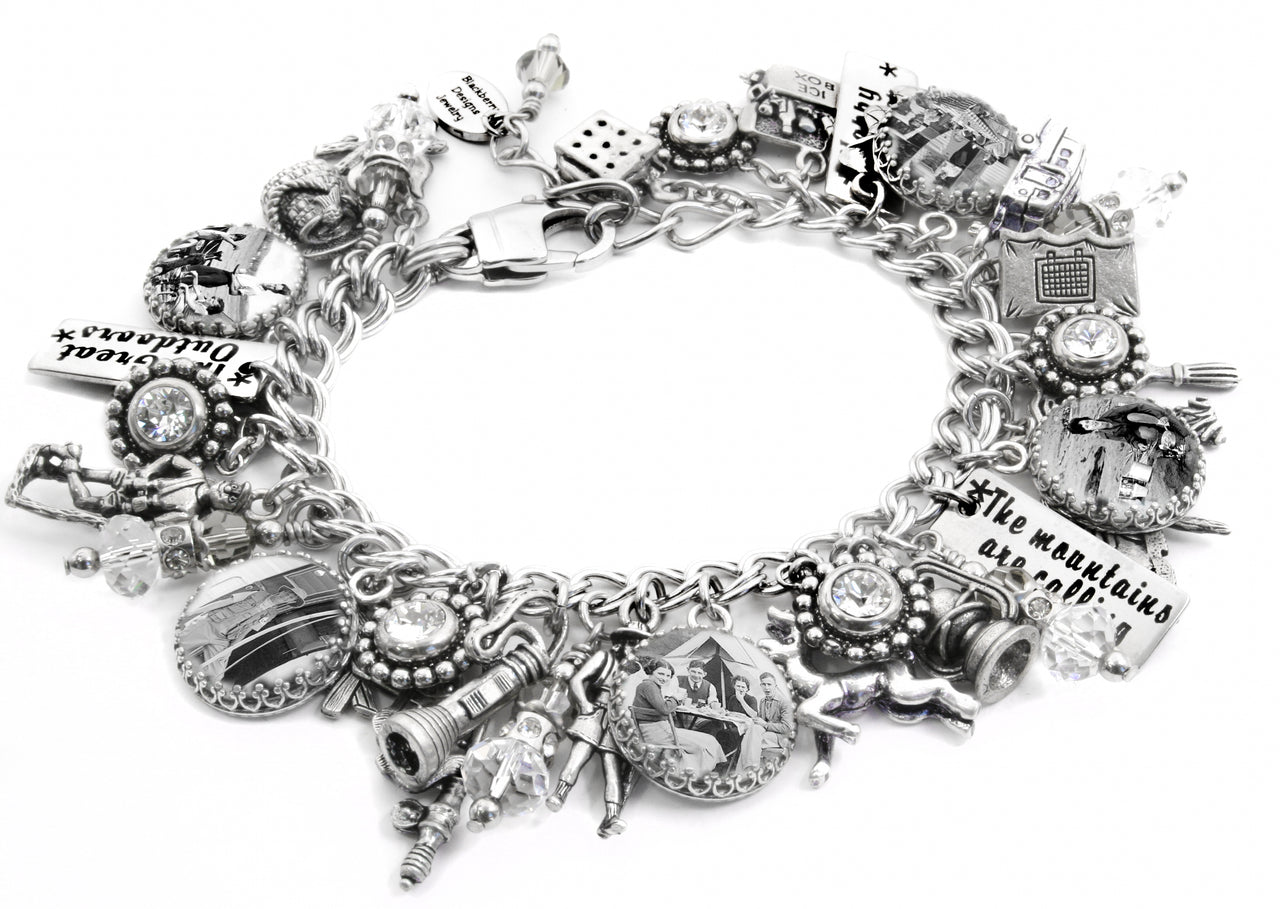 camping charm bracelet