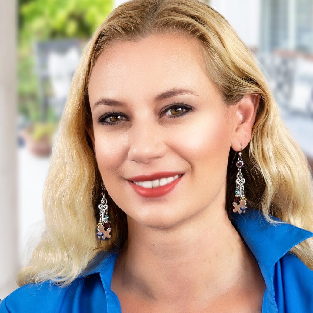 Louisiana Fleur-de-Lis Earrings – Blue & Topaz Crystal Dangles
