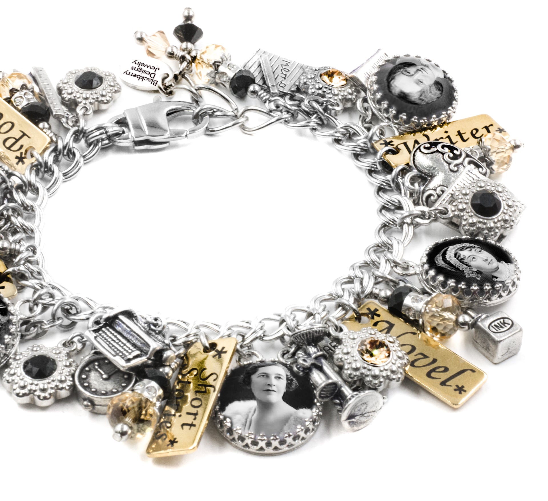 author charm bracelet