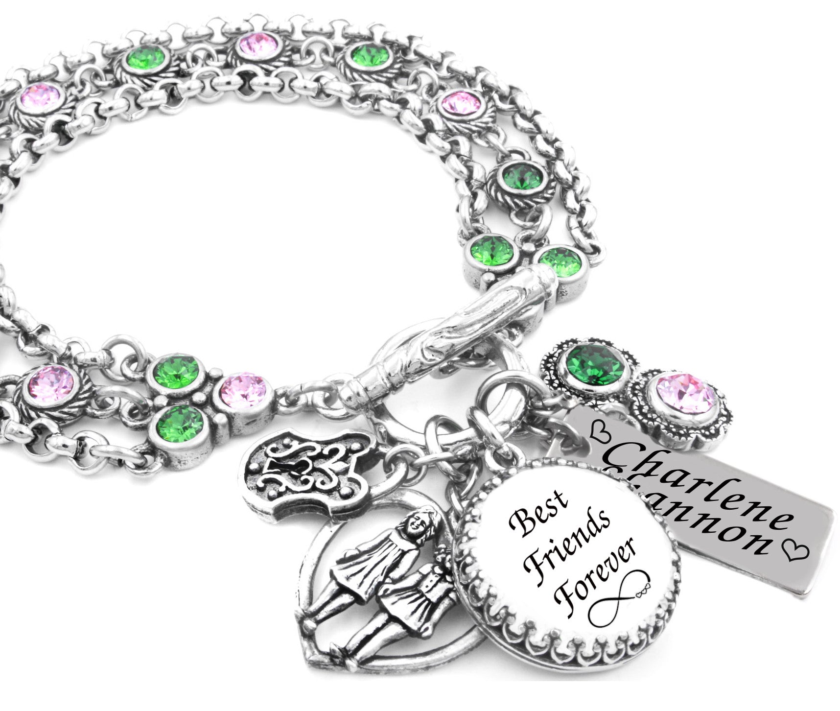 best friends charm bracelet