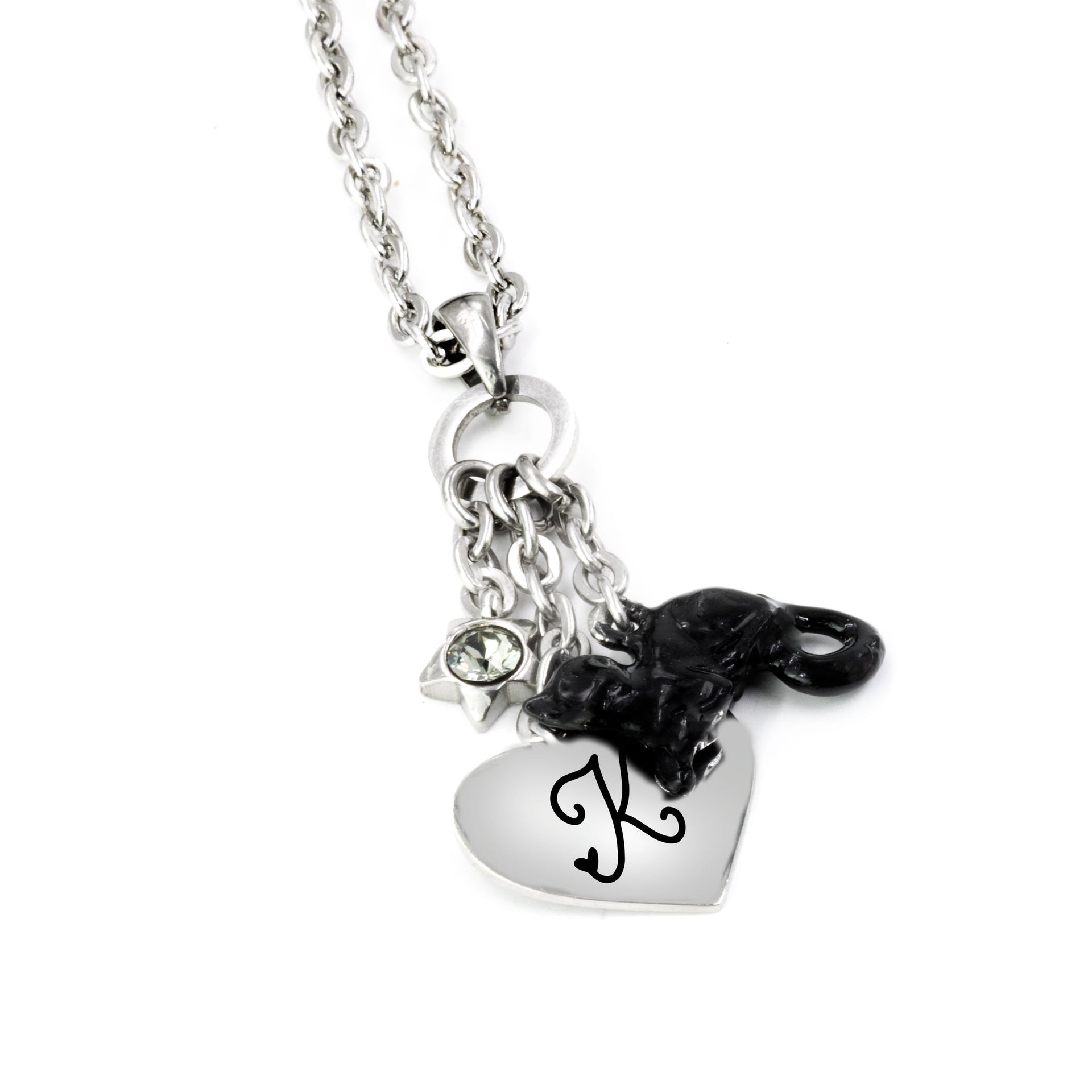 Minimalist Black Cat Necklace