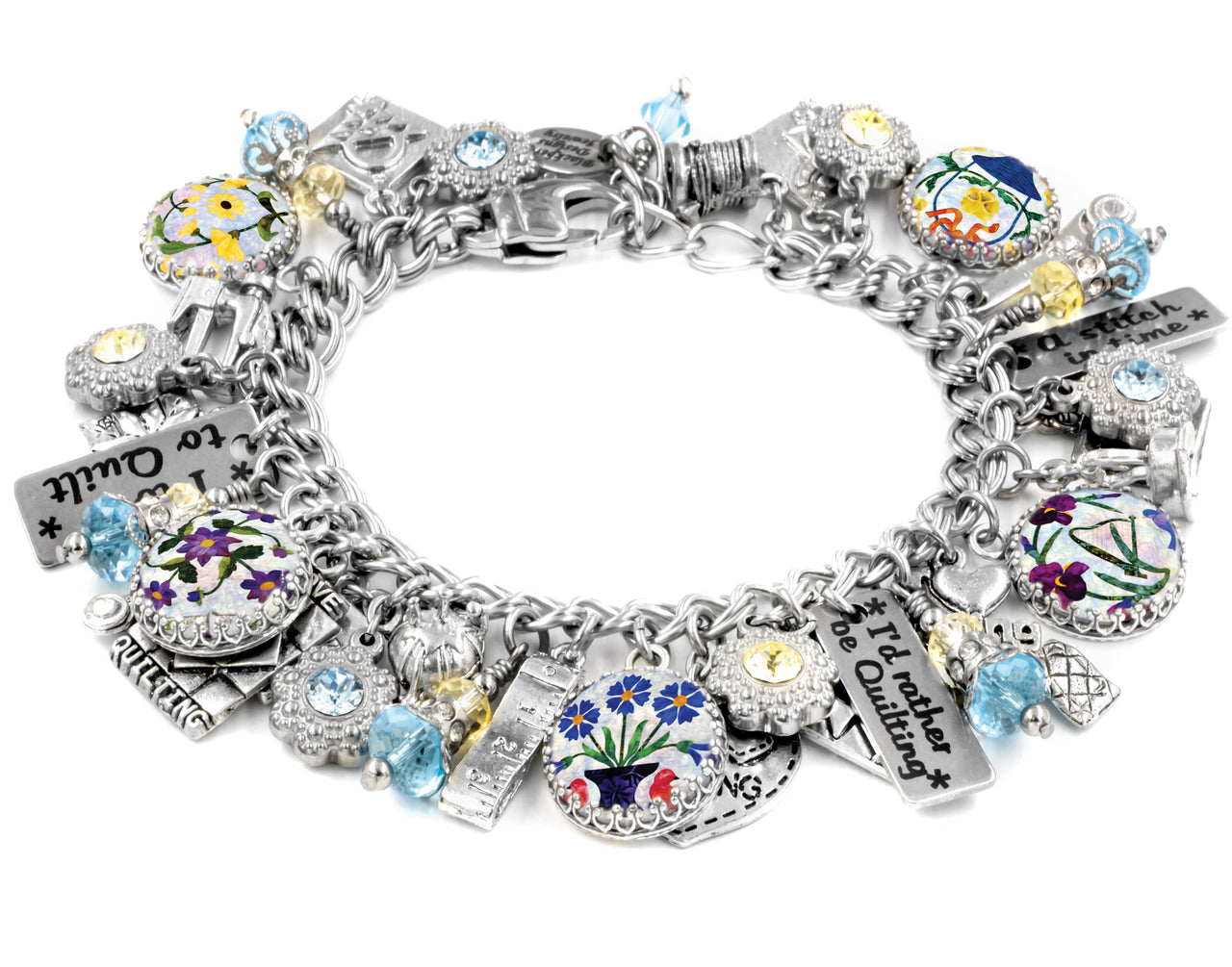 quilt charm bracelet
