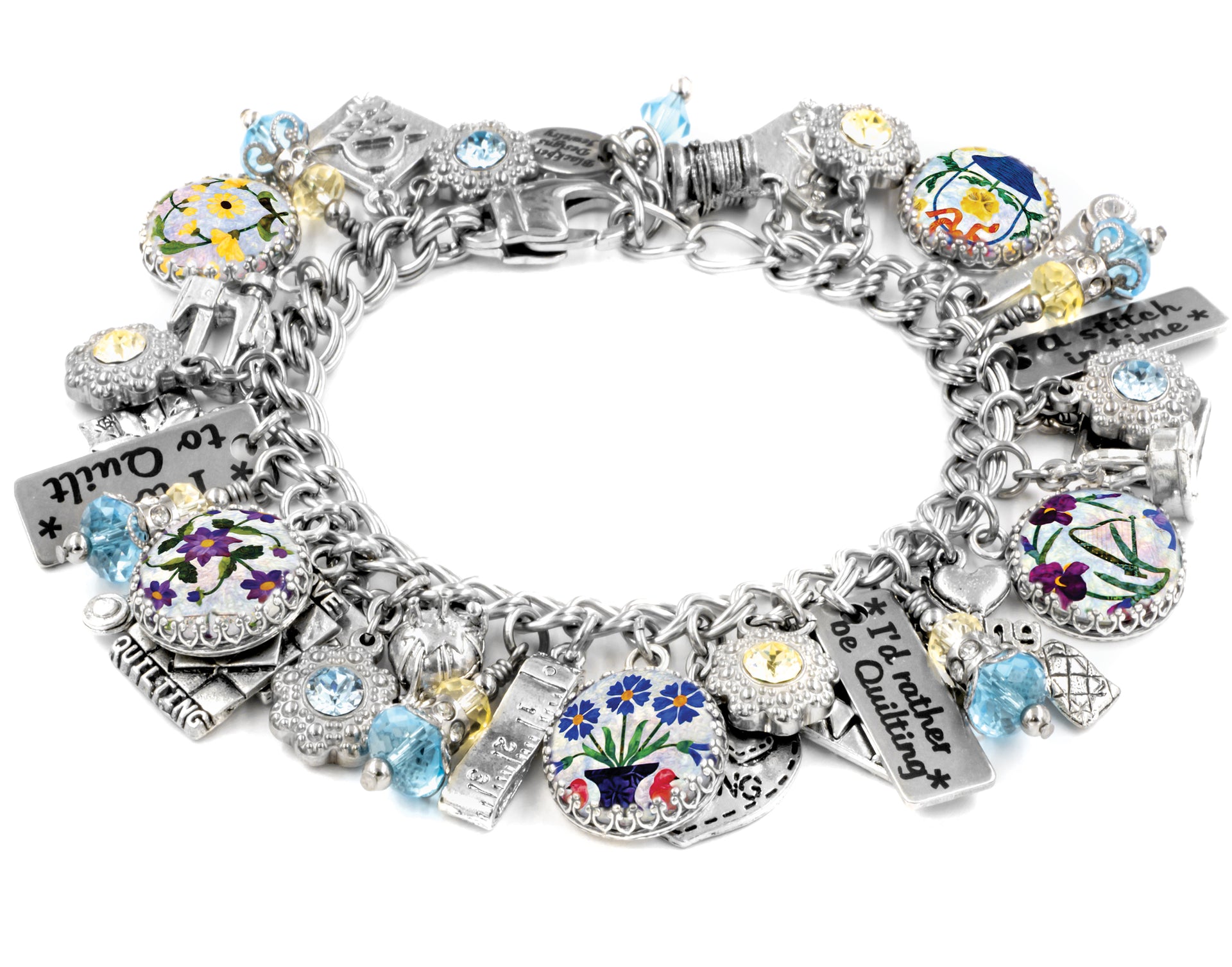 quilt charm bracelet