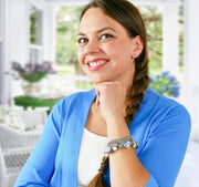woman wearing china bracelet