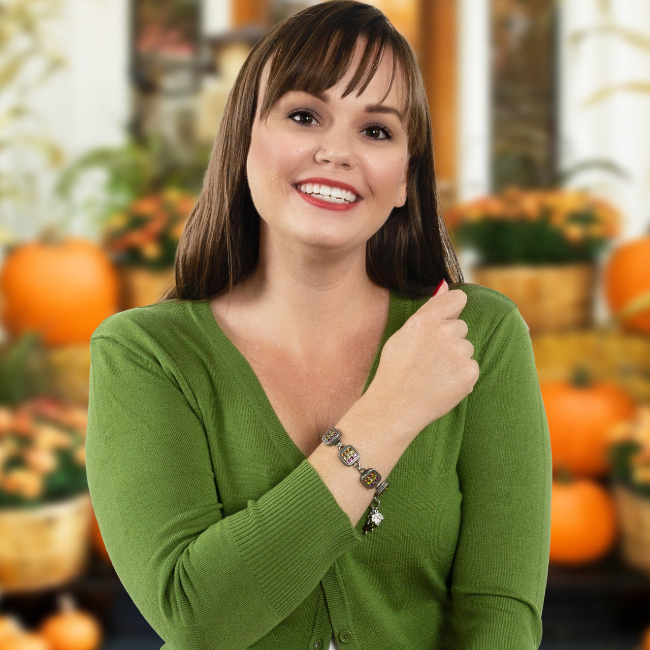 Autumn  Crystal Link Bracelet