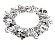 day of the dead vintage charm bracelet