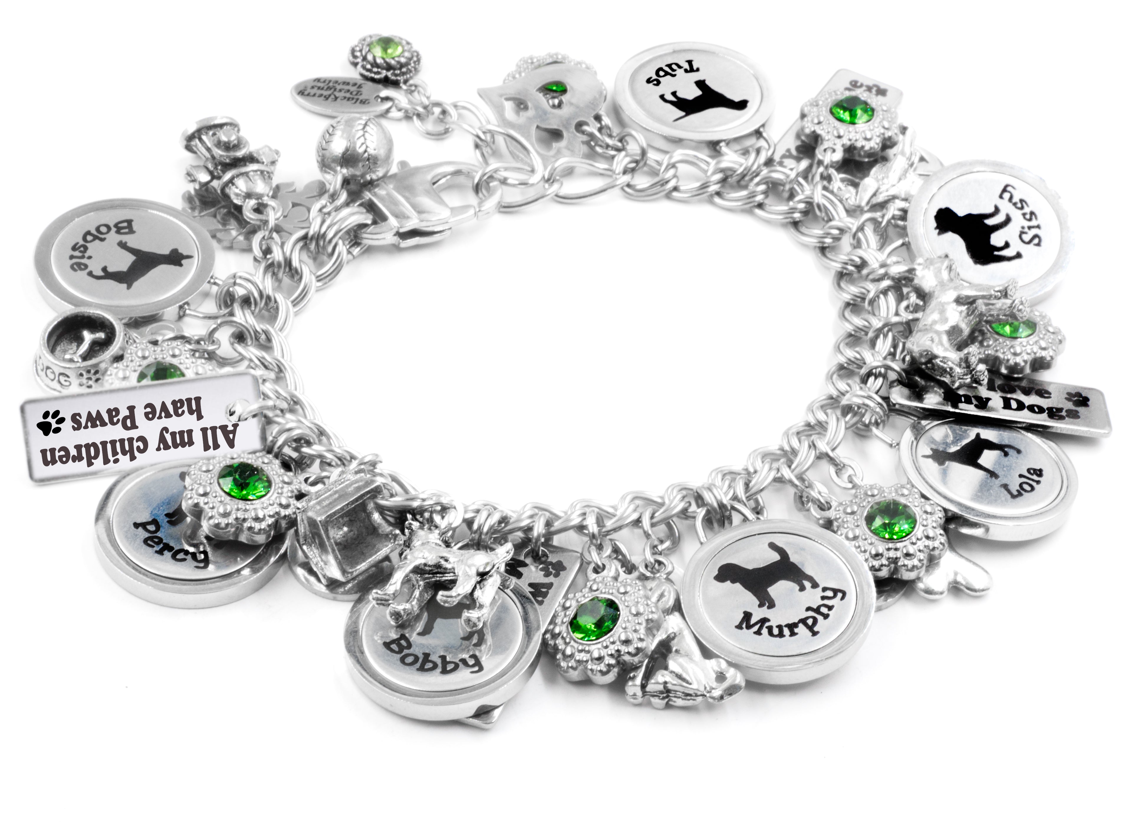 Personalized dog charms top