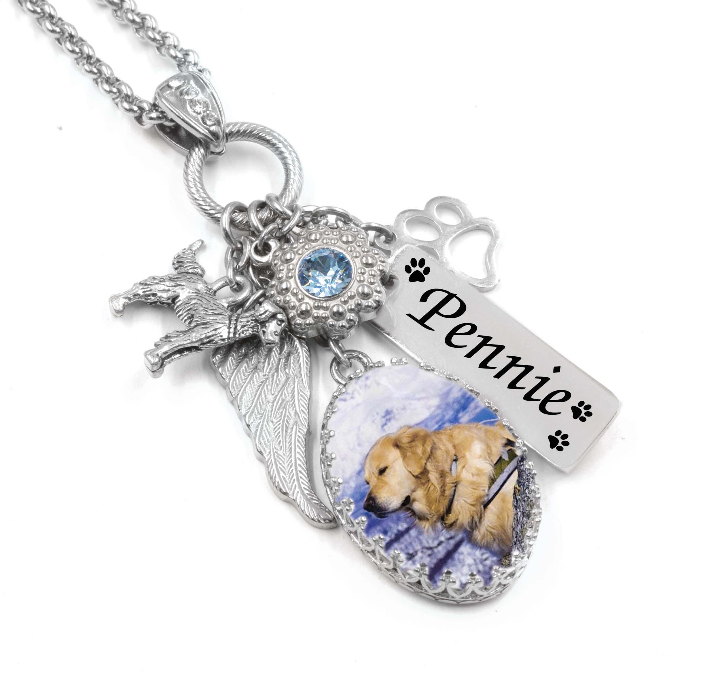 Dog shop memory necklace