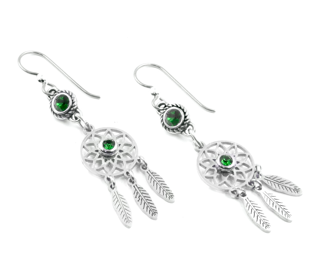 Silver Dream Catcher Earrings