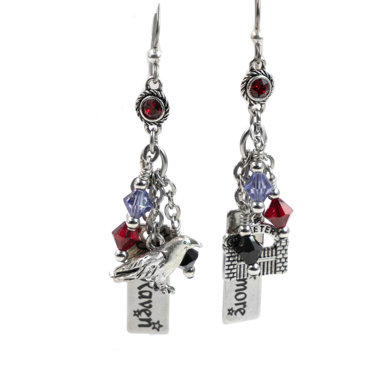 edgar allen poe earrings