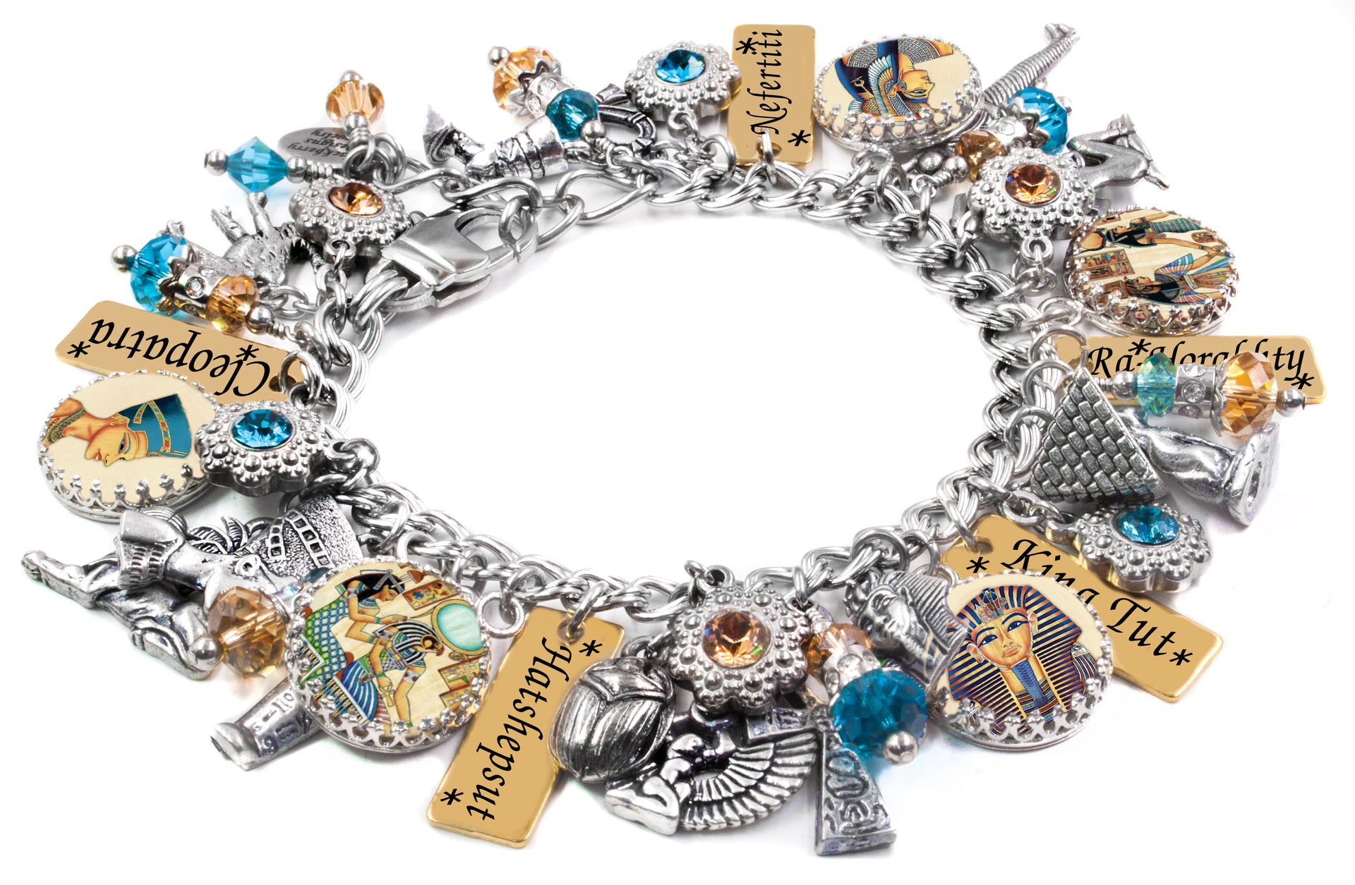 cleopatra charm bracelet