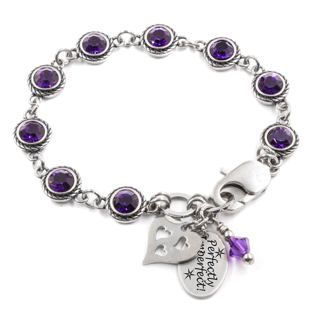 Minimalist February Birthstone Bracelet