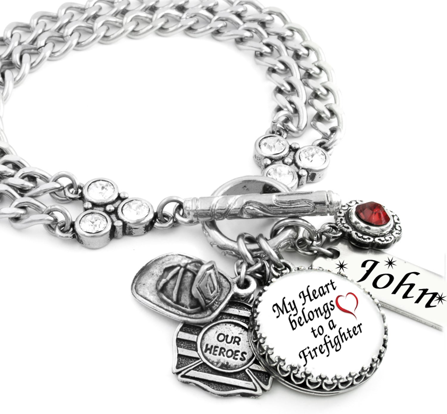 fire fighter charm bracelet