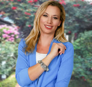 woman wearing Harry Potter charm bracelet