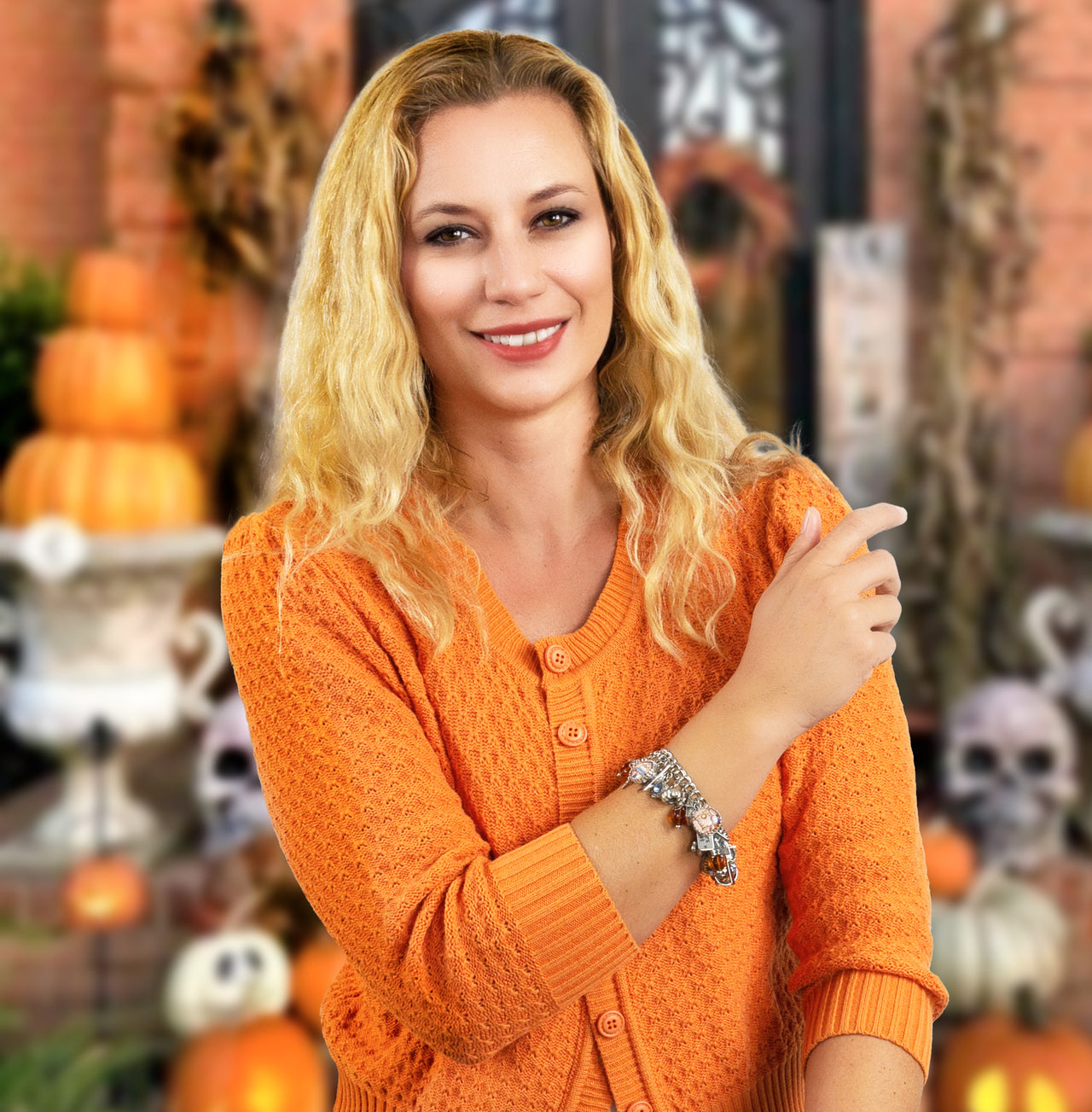 Harvest Lane Autumn Village Bracelet – Cozy Fall Jewelry with Vintage Charms