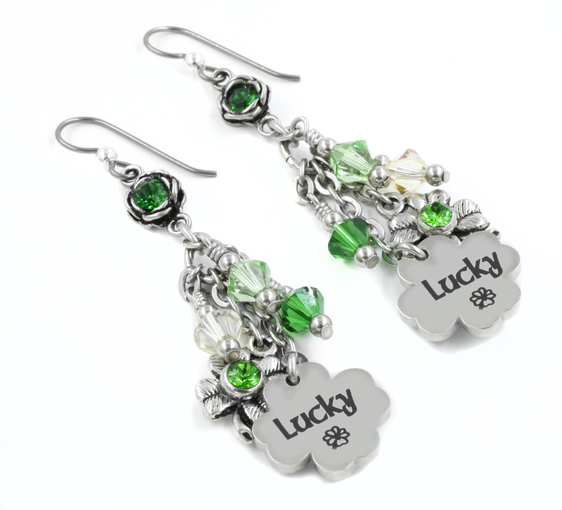 four leaf clover earrings