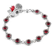 Minimalist Ruby Crystal Bracelet