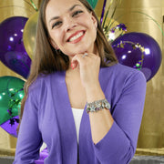 mardi gras charm bracelet