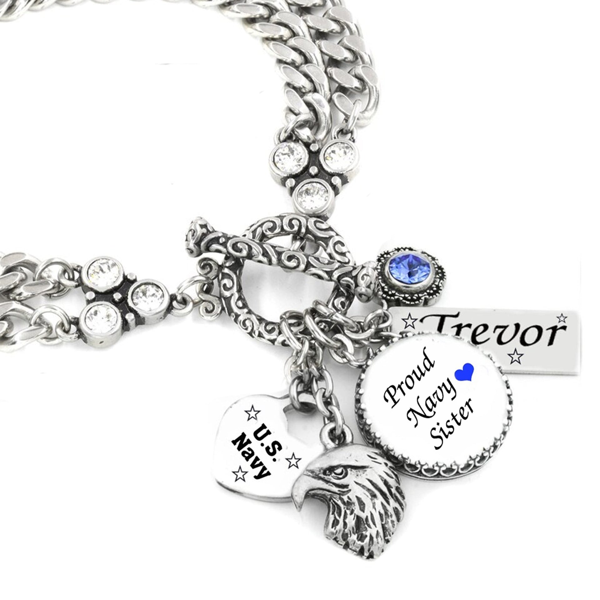 I love my sailor charm bracelet for sister