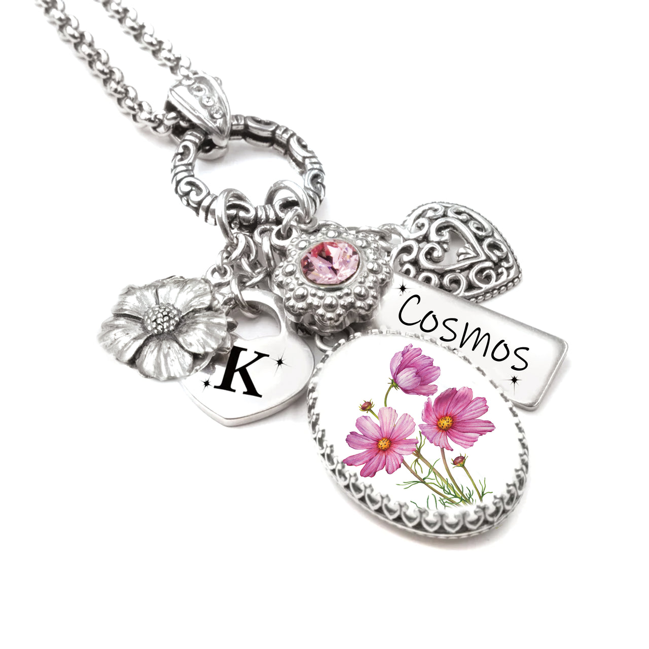 October Birth Month Flower Necklace