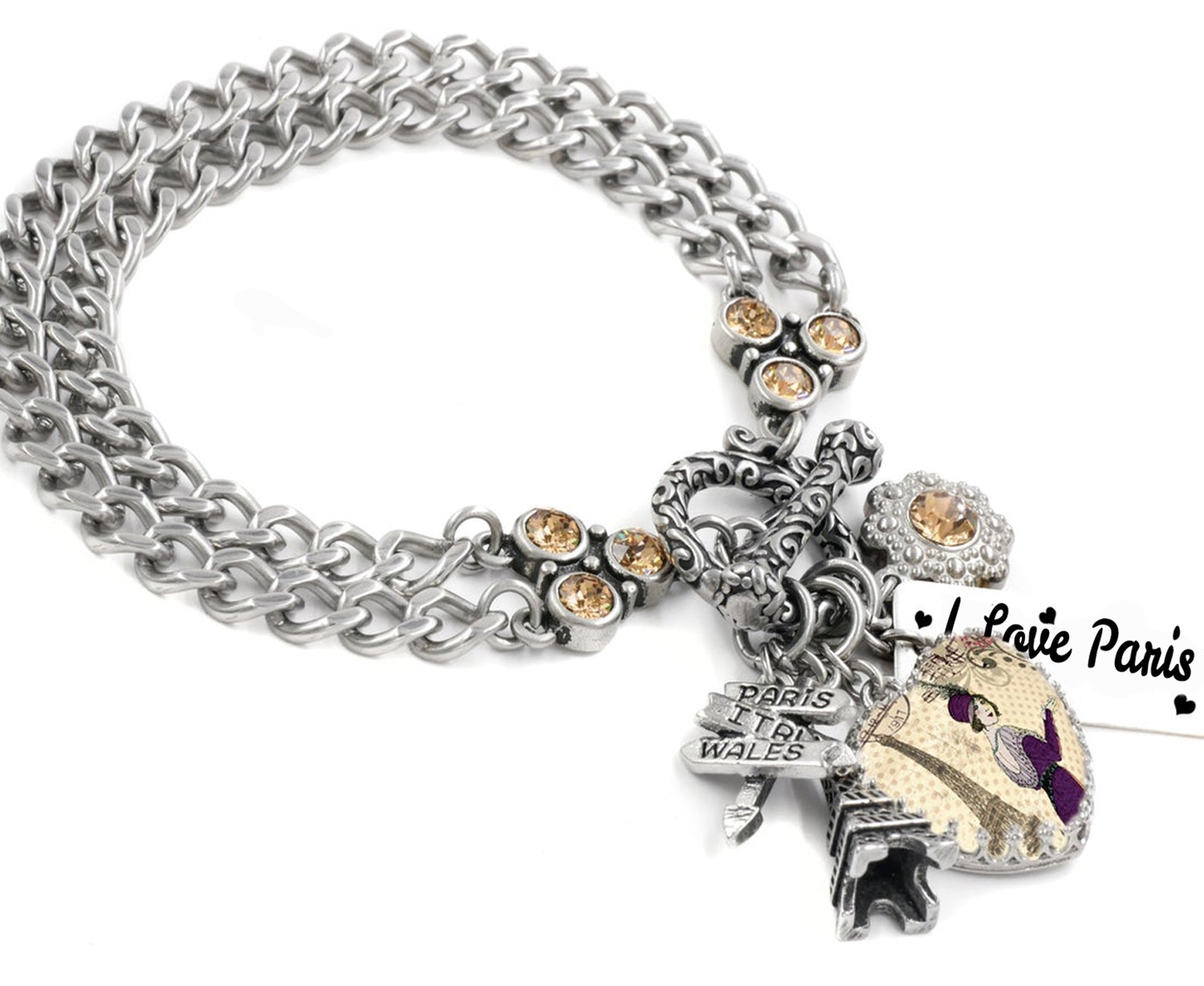 paris charm bracelet