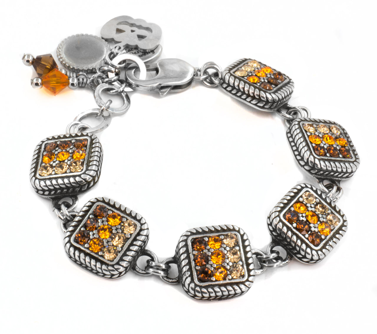 Pumpkin Spice  Crystal Link Bracelet