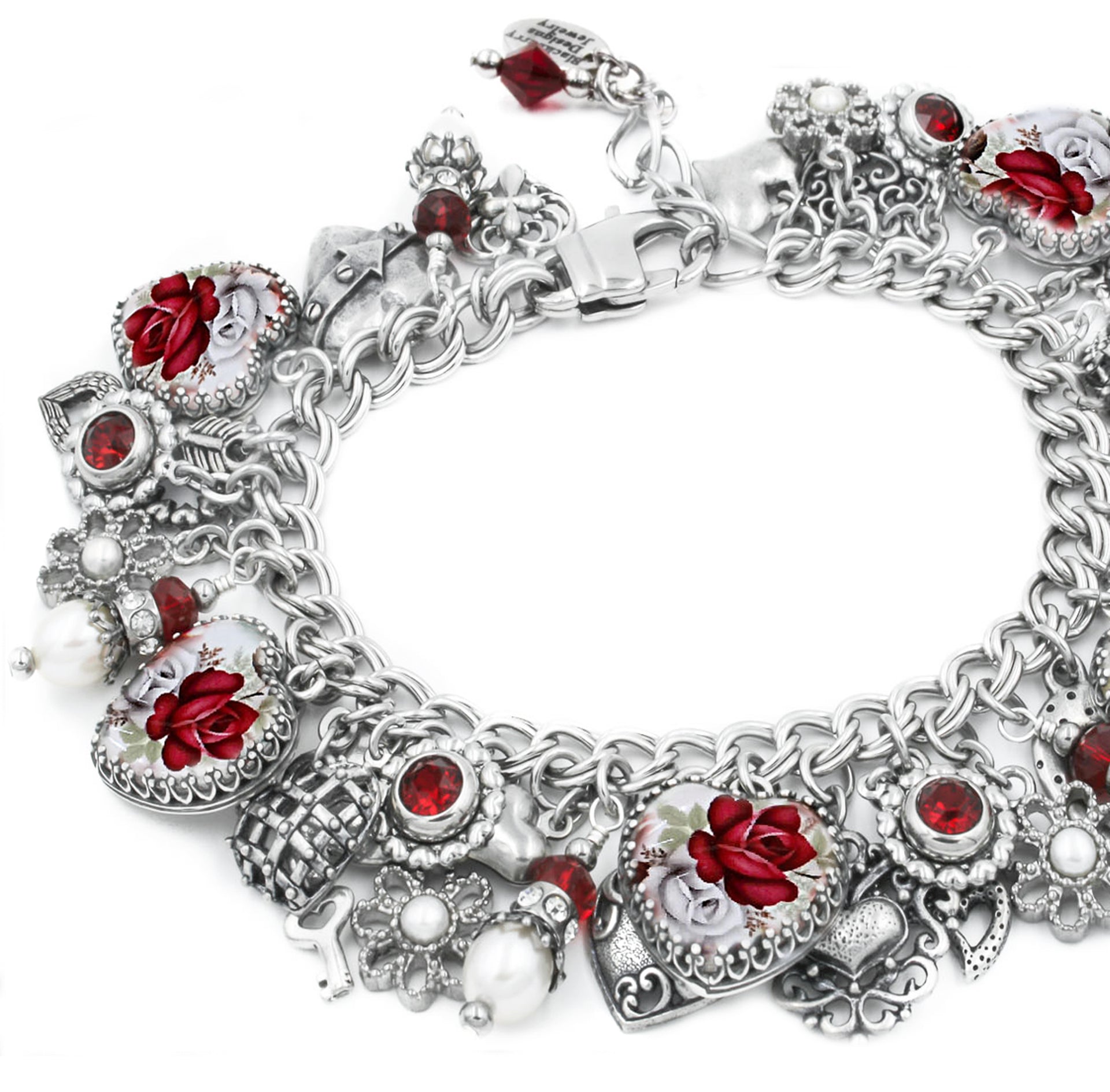 silver pearl bracelet