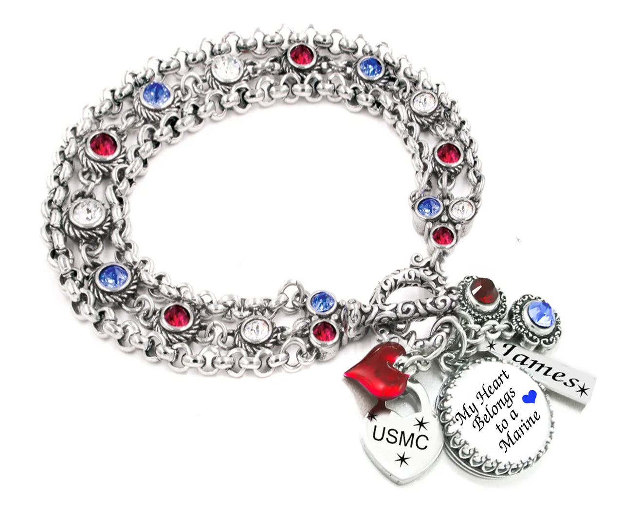 military_charm_bracelet_marines_navy_USMC