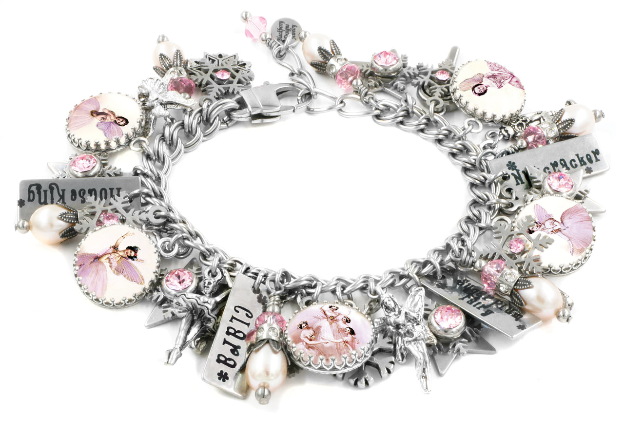 Silver Sugar Plum Fairy Charm Bracelet