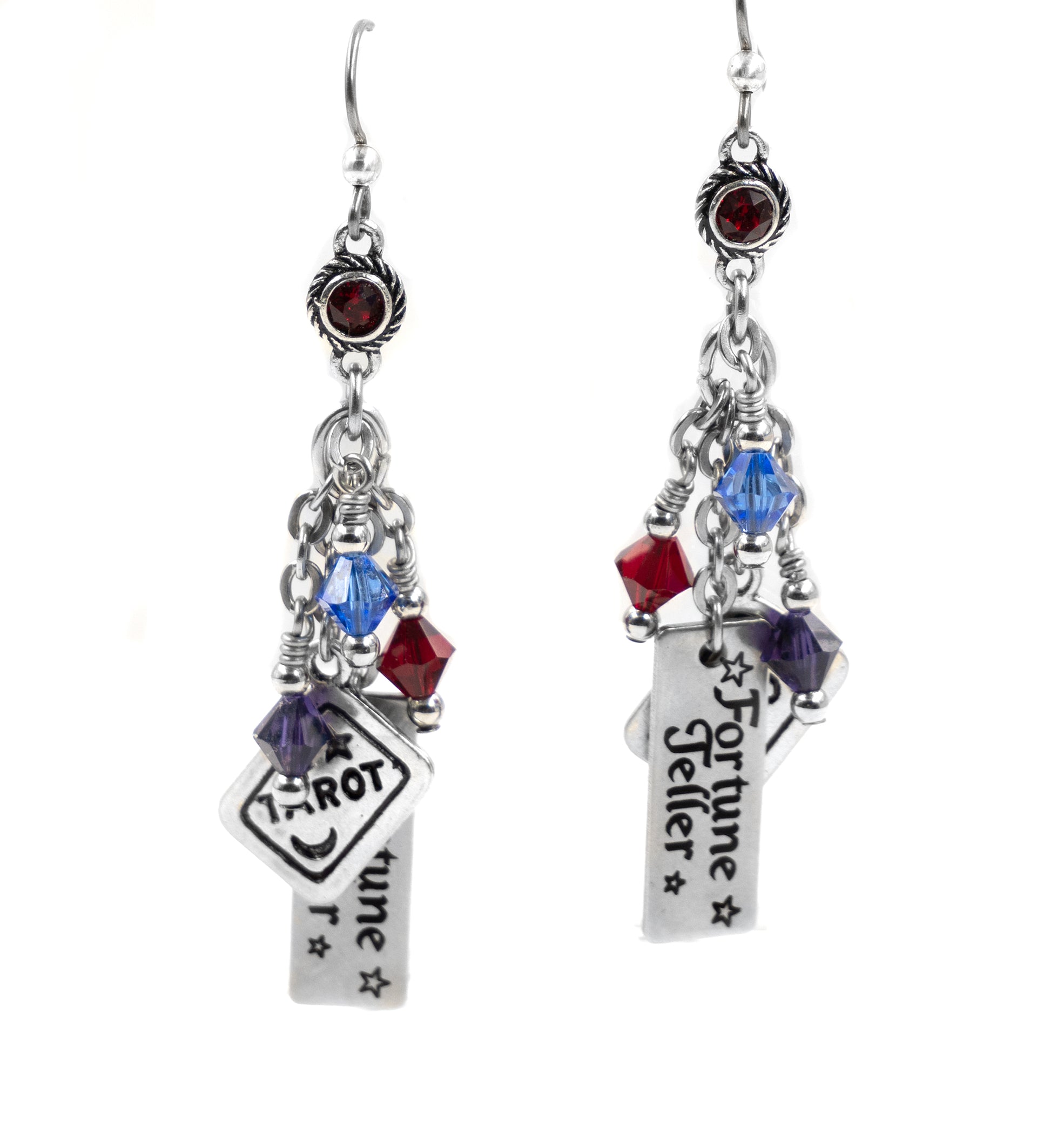 photo of tarot card earrings