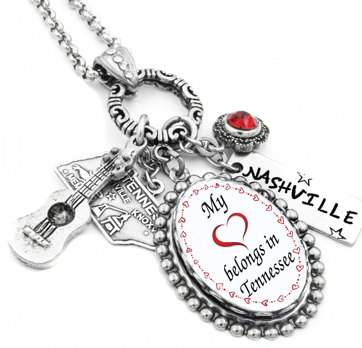 state of Tennessee charm necklace