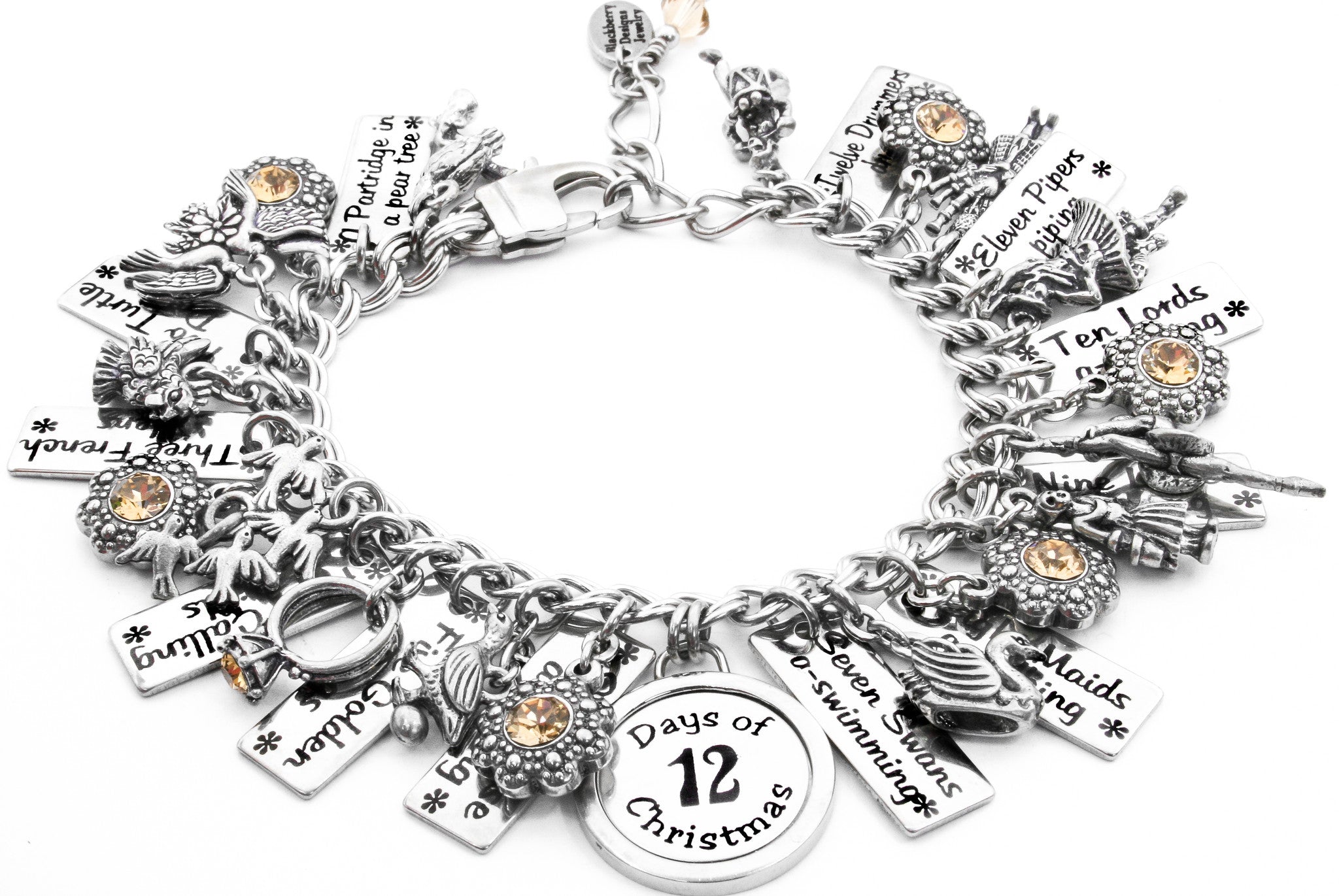 12 days of clearance christmas charm bracelet