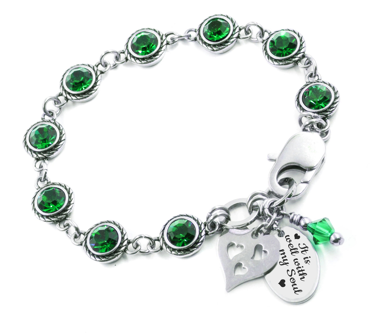 it is well with my soul crystal bracelet