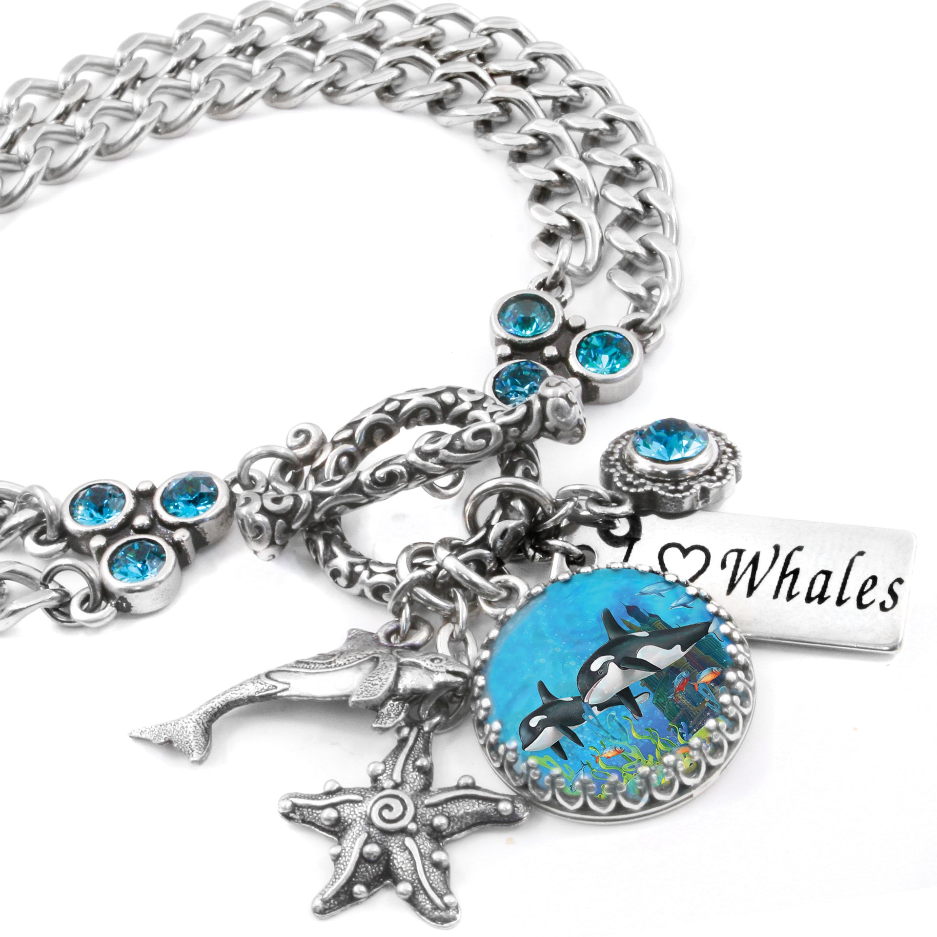 whale jewelry, whale bracelet