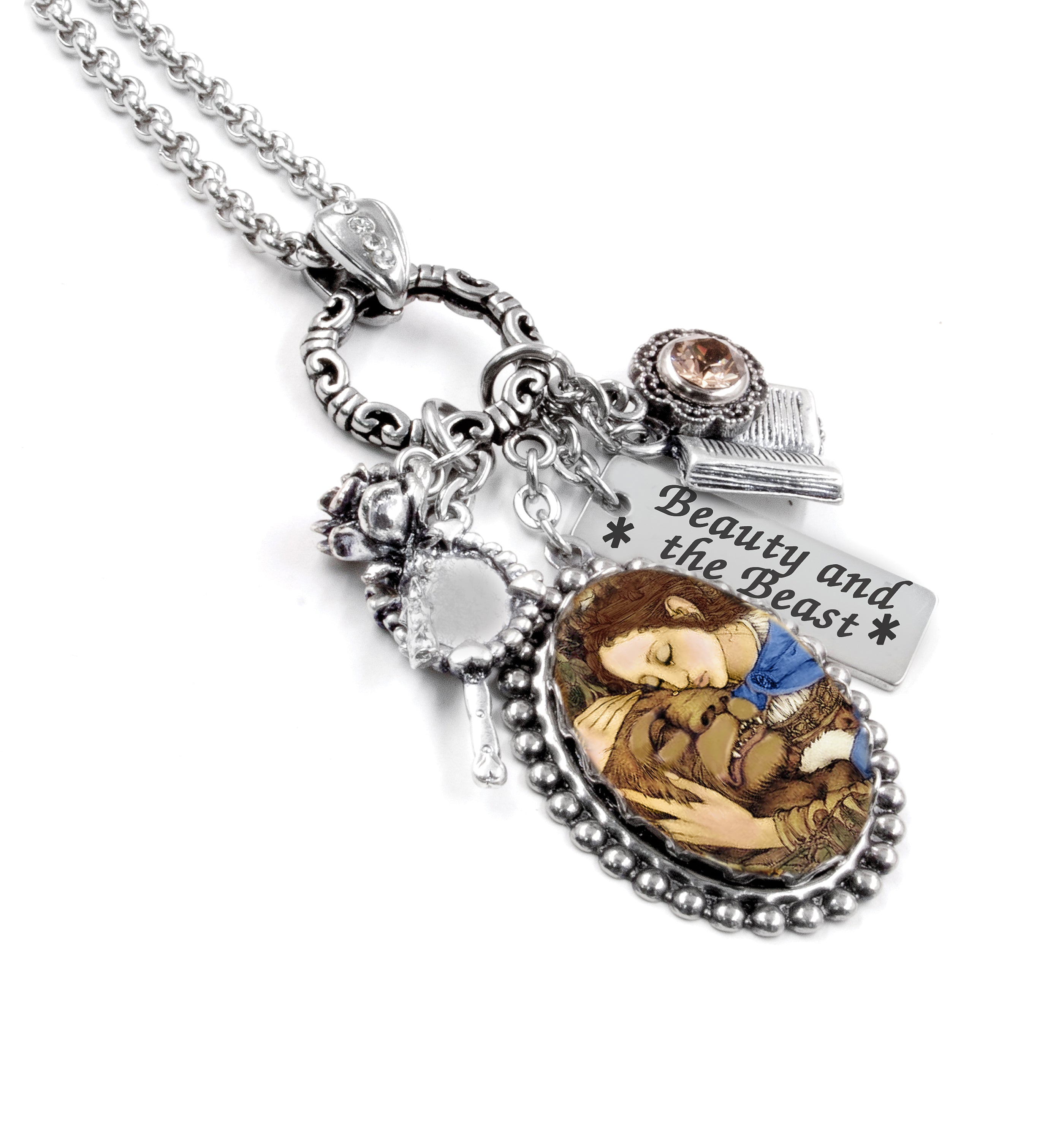 Beauty and The Beast + Stainless Steel + Necklaces + 22 Inches + Women's + Necklaces