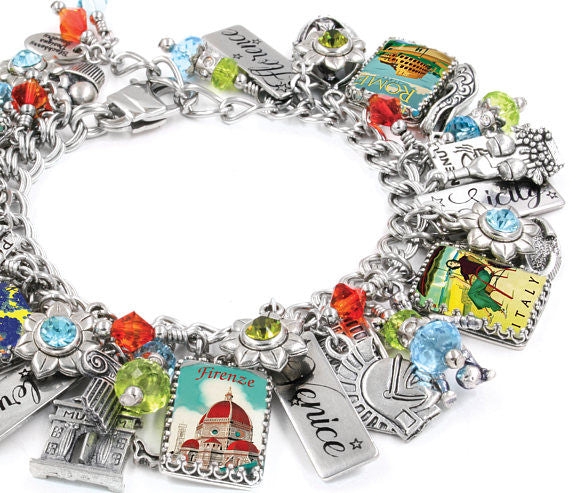 right side of personalized italian charm bracelets