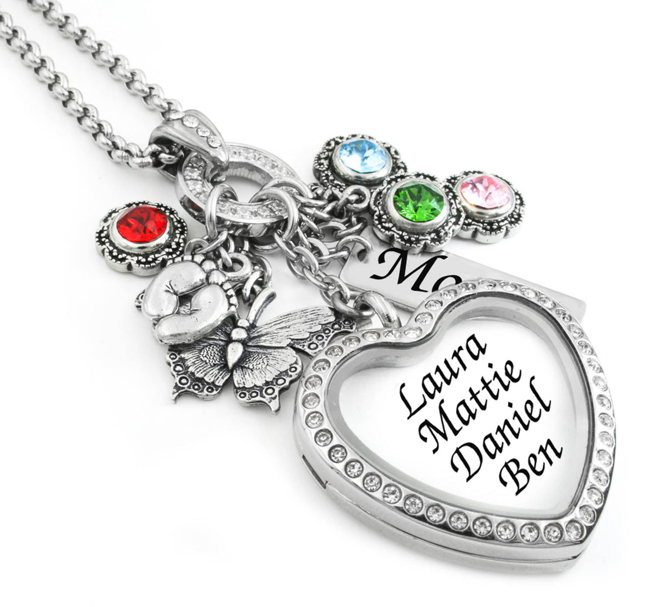 mothers day gift, mom locket, heart locket, childrens names