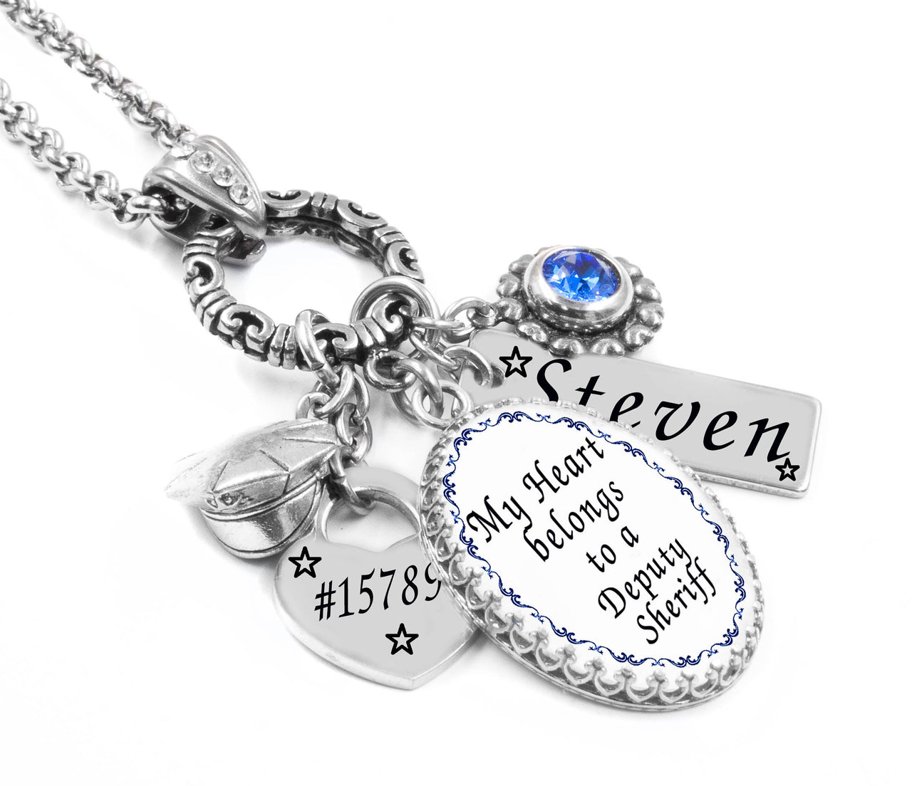 My Heart Belongs to a Deputy Sheriff Necklace