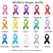 ribbon choices for breast cancer jewelry