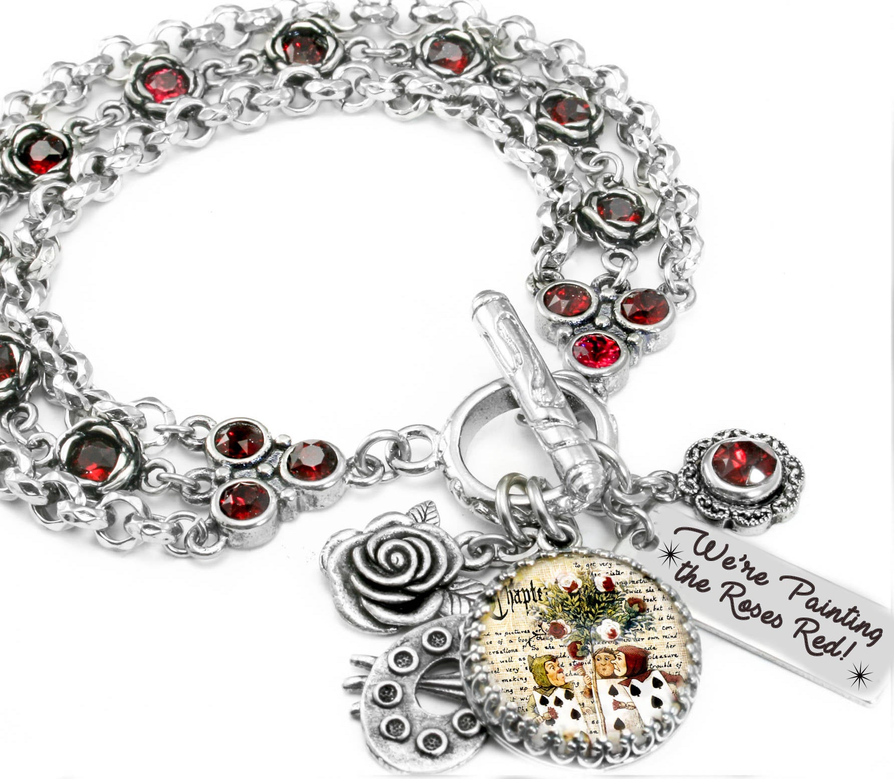 right view of alice in wonderland painting the roses red