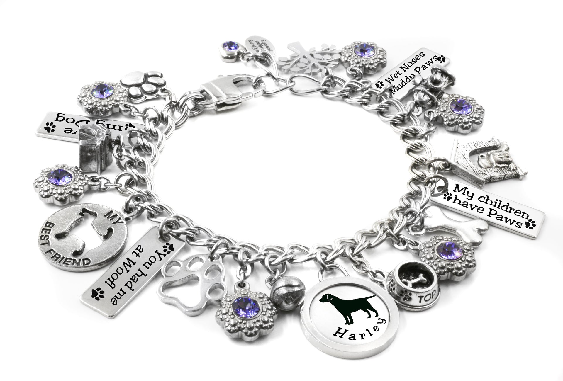 dog mom charm bracelet
