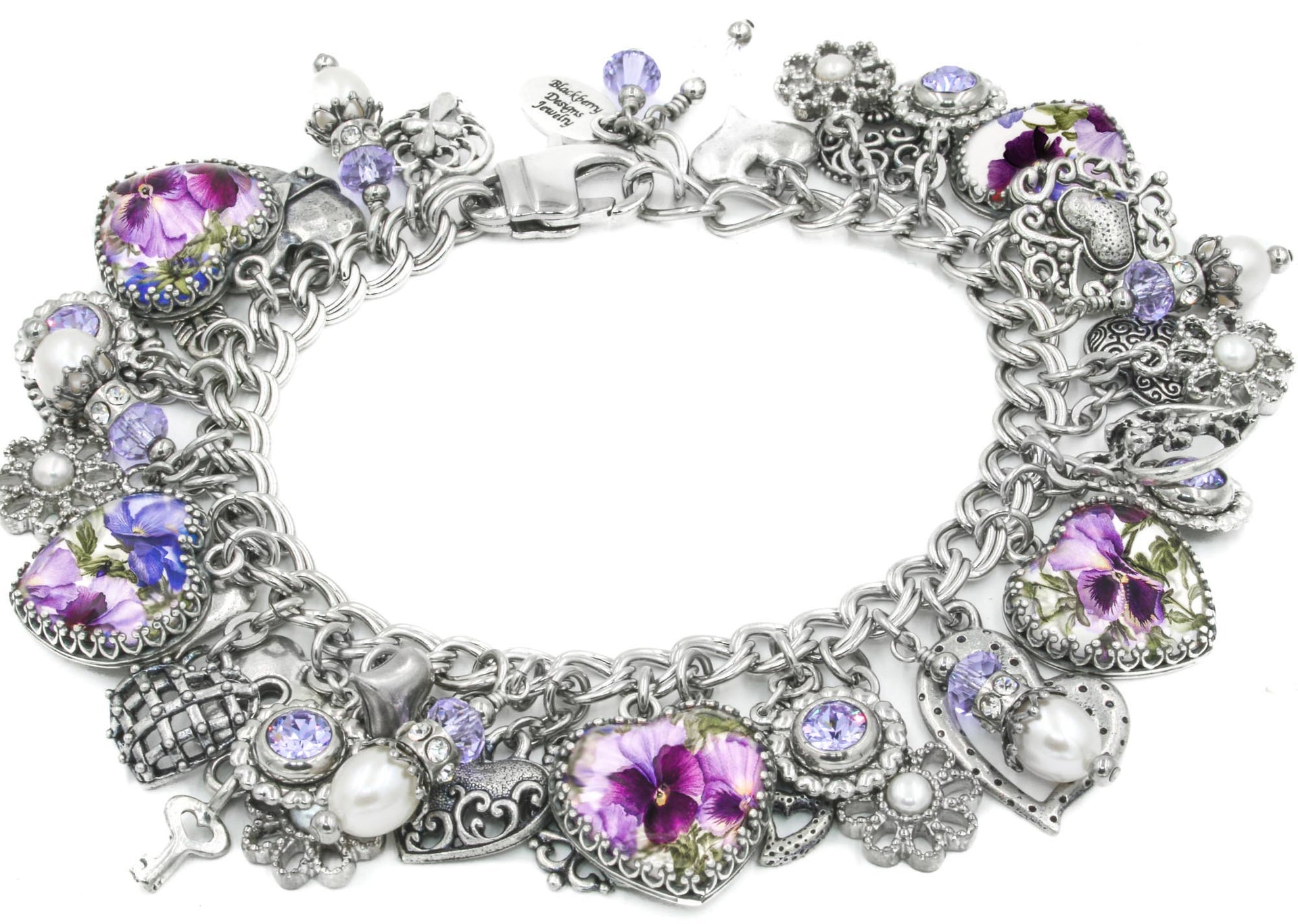 pansy broken china jewelry